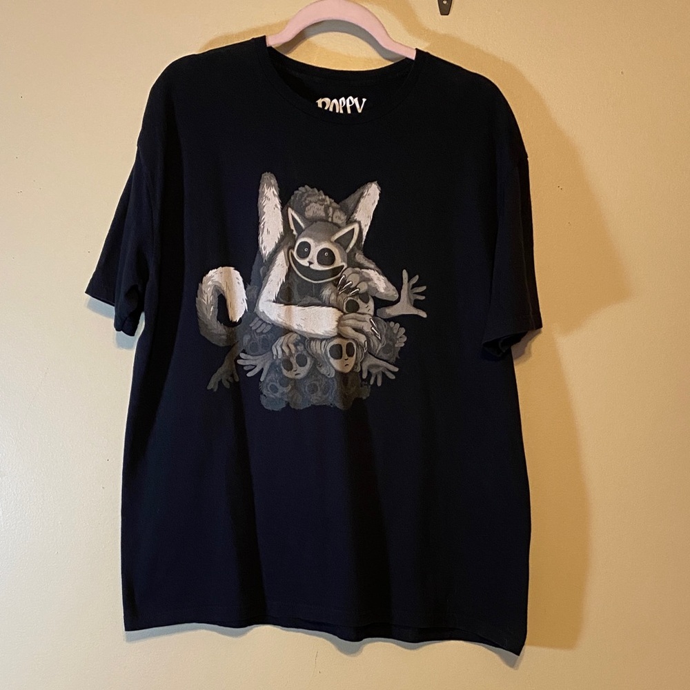 Black Graphic Tee with Playful Design